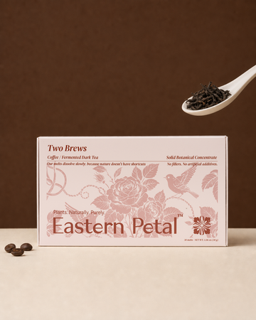 Two Brews packaging box with photographed label